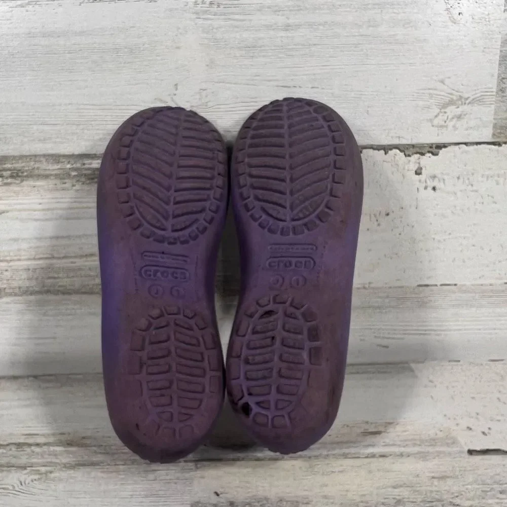 Crocs Junior Girls Kadee Ballet Flats Purple Comfort Shoes Lightweight Size‎ J1